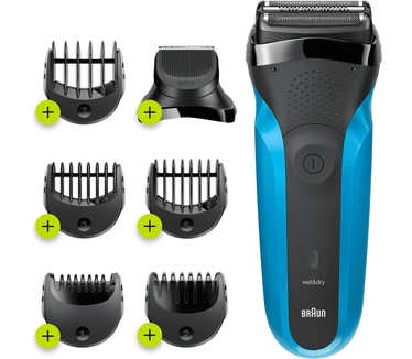 Braun Series 3 Shave&Style 310BT Elektrisch Scheerapparaat, Wet&Dry Scheermes Voor Man, Zwart/Blauw