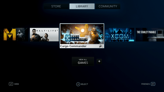 Interface SteamOS