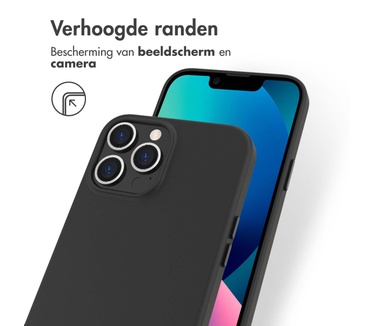 Accezz Leather Backcover met MagSafe iPhone 12 (Pro) - Zwart