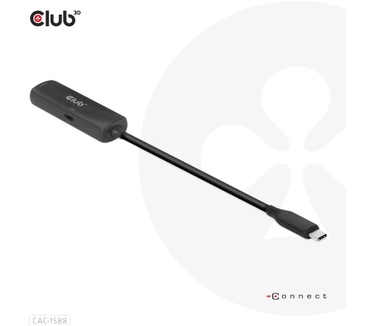 Club 3D USB Gen2 Type-C to HDMI™ 8K60Hz or 4K120Hz HDR10+ with DSC1.2 with Power Delivery 3.0 Active Adapter M/F