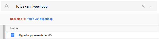 Google Drive zoekfunctie