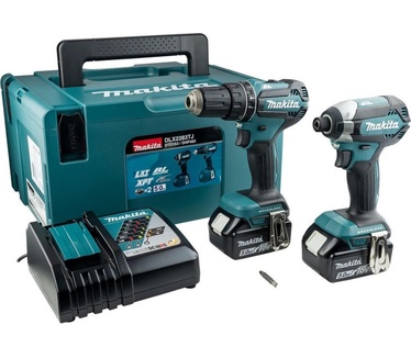 Makita DLX2283TJ 18V Li-Ion accu klopboor-/schroefmachine (DHP485) & Slagschroevendraaier (DTD153) combiset (2x 5,0Ah accu) - koolborstelloos