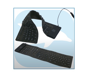 Dolphix Flexibel USB Toetsenbord Full-Size zwart