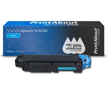 PrintAbout Huismerk Kyocera TK-5270C Toner Cyaan