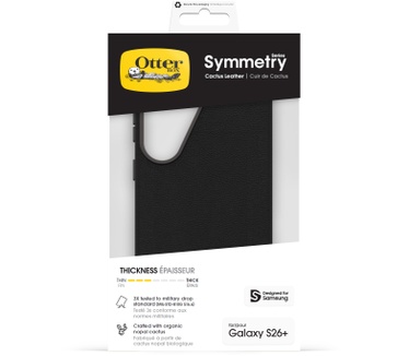 Otterbox Symmetry Cactus Leather Series voor Samsung Galaxy S26+, Noir Ash