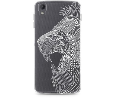 Just in Case BlackBerry DTEK50 Hoesje Leeuw Mandala Wit