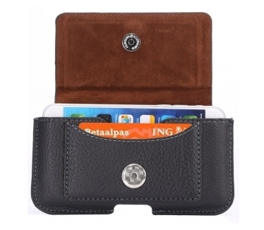 qMust Classic Pouch met riemlus Maat XL (Black)