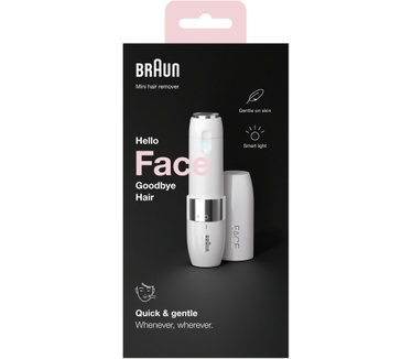 Braun Face FS1000 Mini Onthaarder, Elektrische Gezichtsontharing Voor Vrouwen, Wit