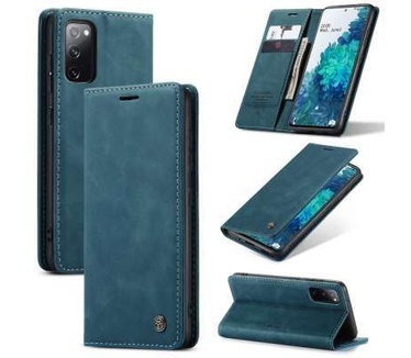Caseme Samsung Galaxy S20 FE Retro Wallet Case - Blauw