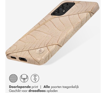 Selencia Aurora Fashion Backcover Samsung Galaxy A53 - Duurzaam hoesje - 100% gerecycled - Earth Leaf Beige