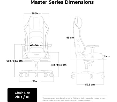 DXRacer MASTER XL Black EPU Leather gamestoel