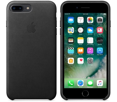 Apple iPhone 7 Plus Leren Hoesje Zwart