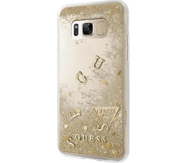 Guess Liquid Glitter Hard Case voor Samsung Galaxy S8 - Goud Goud