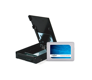 Crucial BX300 met 9,5mm adapter en 2,5" naar 3,5" converter 120GB