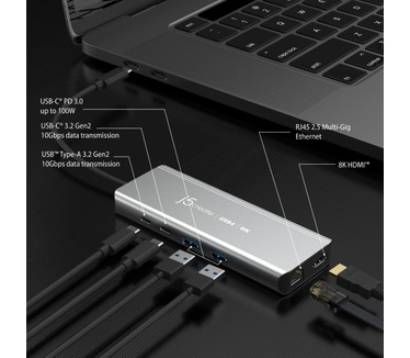 j5create JCD403-N USB4® 8K-hub met meerdere poorten