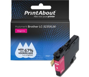PrintAbout Huismerk Brother LC-3235XLM Inktcartridge Magenta Hoge capaciteit