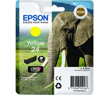 Epson Singlepack Yellow 24 Claria Photo HD Ink