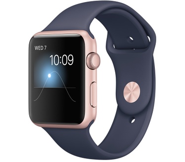 Apple Watch Series 2 (Sportbandje, 42mm) Rosé Goud (Blauw)