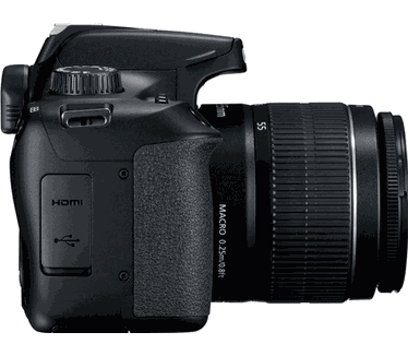 Canon EOS 4000D + 18-55mm f/3,5-5,6 + Tas + Geheugenkaart Zwart