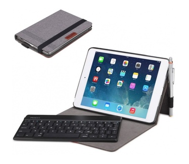 Rock Bluetooth Keyboard (removable) met case Apple iPad Mini / iPad Mini 2 (grey)