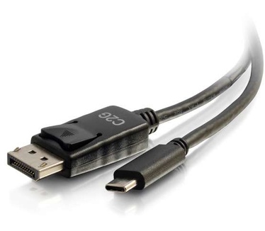 CablesToGo 3m USB-C naar DisplayPort™-adapterkabel 4K 30Hz - zwart