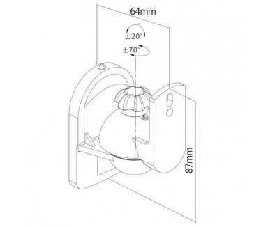 Techly Pair Speakers Wall Brackets Universal Adjustable ICA-SP SS28