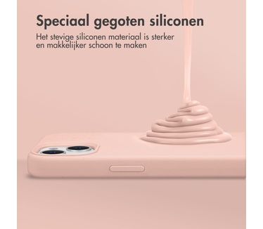 Accezz Liquid Silicone Backcover iPhone 13 Pro Max - Roze