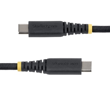 Startech.com 15cm USB-C Laadkabel, 60W (3A) PD, Dual-Layer Gevlochten Nylon/TPE Mantel, Robuuste USB Type-C Oplaadkabel, USB 2.0 Fast Charge Kabel