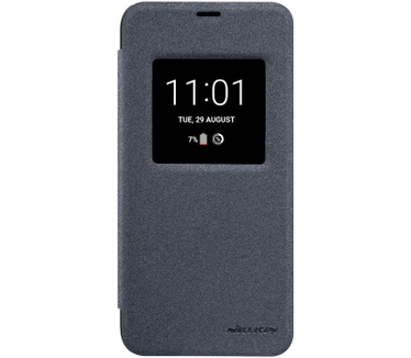 Nillkin New Sparkle S-View Book Case voor LG Q6 - Zwart Zwart