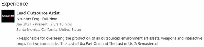 Описание на длъжността от служител на Naughty Dog споменава ремастъра на The Last of Us: Part 2 - Източник: Wcfftech