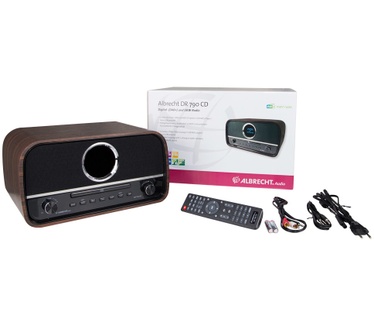 Albrecht DR 790 DAB+ CD-radio AUX, Bluetooth, CD, DAB+, FM Bruin