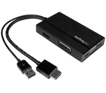 Startech.com A/V reisadapter: 3-in-1 HDMI naar DisplayPort, VGA of DVI 1920 x 1200