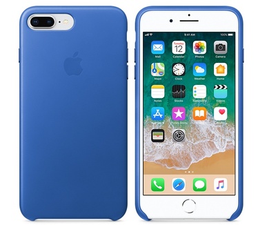 Apple iPhone 8 Plus / 7 Plus Leather Case - Electric Blue