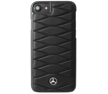 Mercedes-Benz Leather Back Case - Apple iPhone 7/8/SE/SE2 - Zwart Zwart