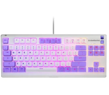 Steelseries Apex 3 TKL Amethyst - Bedraad Gaming Toetsenbord - US QWERTY - Paars/Wit