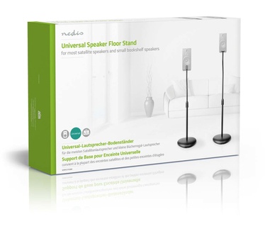Nedis Speakerbeugel | Universeel | Standaard | 4.5 kg | Hoogte Verstelbaar | ABS / Staal | Zwart