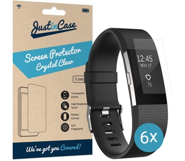 Just in Case Fitbit Charge 2 Screenprotector - 6 stuks - Crystal Clear