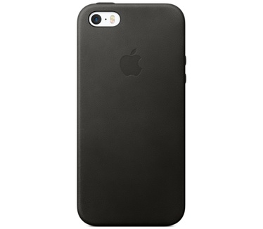 Apple iPhone 5/5S/SE Leren Hoesje Zwart Zwart