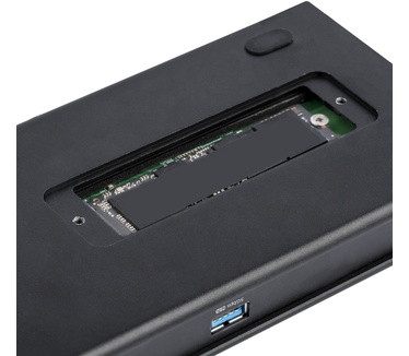 Startech.com Dual 4K 60Hz Monitor Thunderbolt 3 Dock - PCIe M.2 Slot and SD Reader