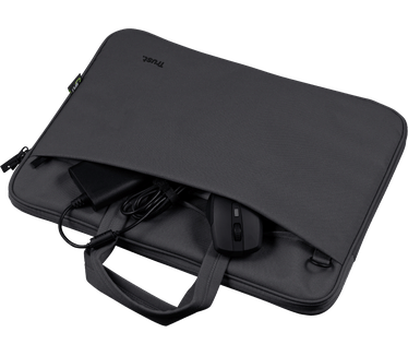 Trust Bologna Milieuvriendelijke, dunne laptoptas voor laptops van 16 inch Zwart