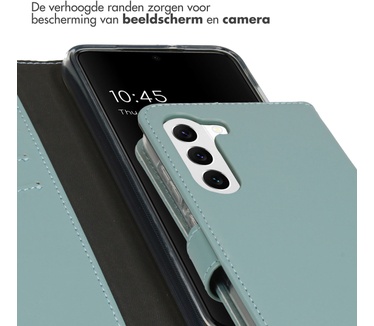 Selencia Echt Lederen Bookcase Samsung Galaxy S23 Plus - Air Blue