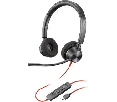 Poly Blackwire 3320-M USB-C (Rood, Zwart)
