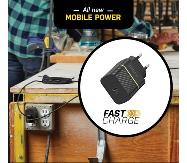 Otterbox EU Wall Charger 20W - 1X USB-C 20W USB-PD, zwart