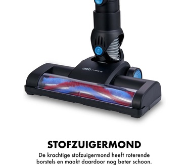 MOA Steelstofzuiger Draadloos en zonder zak - Stofzuiger 2-1 met Kruimelzuiger - Met accu en HEPA filter - VC72 - S-Power 120