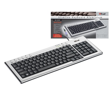 Trust Trust Slimline Azerty Toetsenbord Aluminium KB-1800S BE