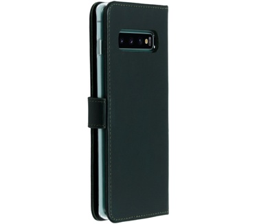 Selencia Echt Lederen Bookcase Samsung Galaxy S10 Plus - Groen