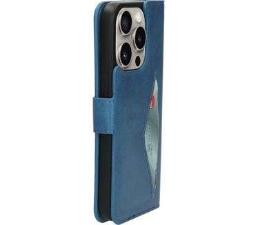 Mobiparts Classic Wallet Case Apple iPhone 15 Pro Steel Blue