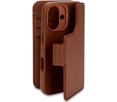 Decoded Leather Detachable Wallet iPhone 16 Tan (iPhone 16) Zwart