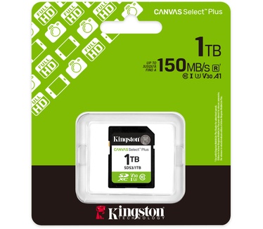 Kingston 1TB SDXC Canvas Select Plus Gen3 150MB/s C10 UHS-I U3 V30