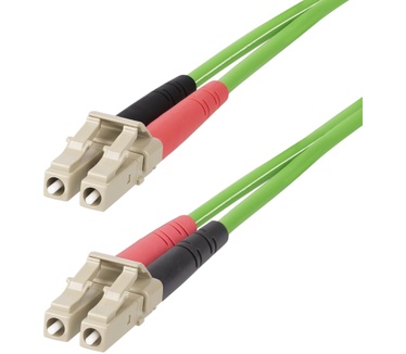 Startech.com 1m LC naar LC (UPC) OM5 Multimode Glasvezelkabel, 50/125µm Duplex LOMMF/VCSEL Zipcord Fiber, 40G/100G Netwerken, Buigbestendig, Low Insertion Loss, LSZH Fiber Patchkabel